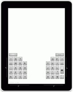 iPad thumb keys - square